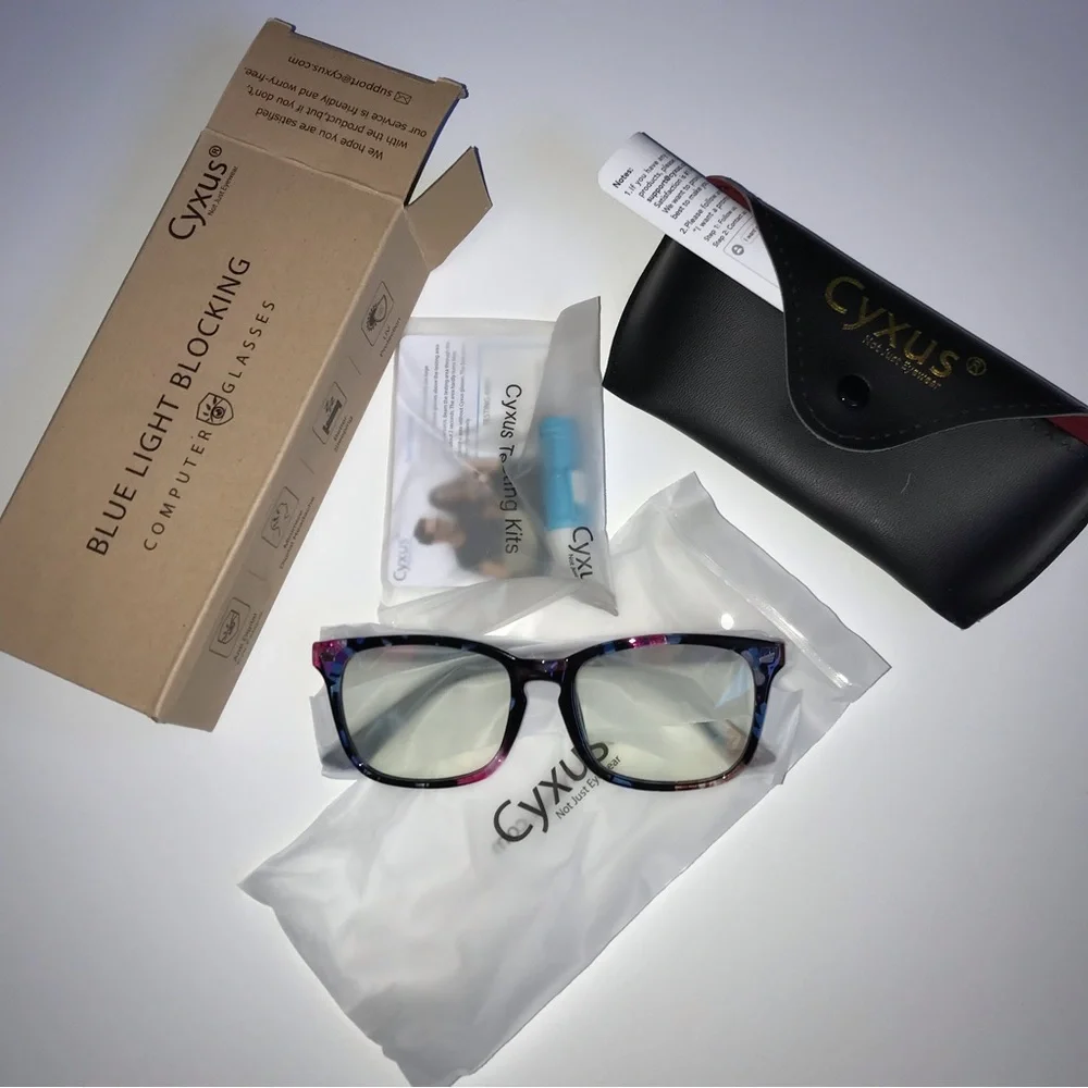 Blue Light Filter Computer Glasses Unisex Cyxus w/Case NIB